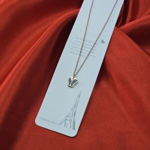 Golden Grace Butterfly Pendant Necklace – Stainless Steel