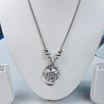 Royal Peacock Oxidized Silver Pendant Necklace