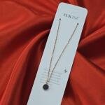 Elegant Black Stone Pendant Necklace