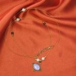 Lavender Grace Dual Layer Pearl Necklace