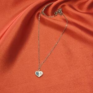 Dual Charm Half Heart Pendant Necklace