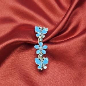 Blue Butterfly Bloom Catch Clip