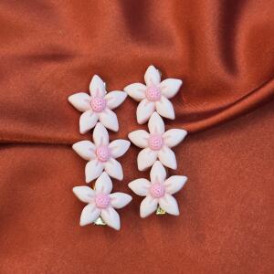 Blush Petal Floral Hair Clip Set