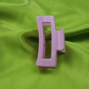 Blush Sparkle Rectangular Hair Claw Clip