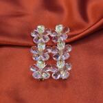 Crystal Bloom Floral Hair Clip