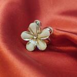 Ivory Bloom Rhinestone Flower Hair Clip