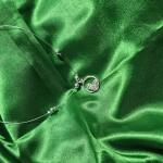 Crystal Heart Swirl Invisible Chain Pendant