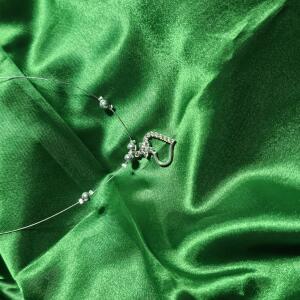 Crystal Heart Invisible Chain Pendant