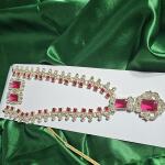 Royal Rose Pink Stone Necklace Set