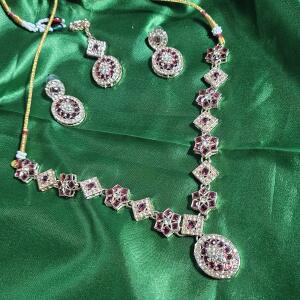 Royal Ruby Kundan Heritage Necklace Set