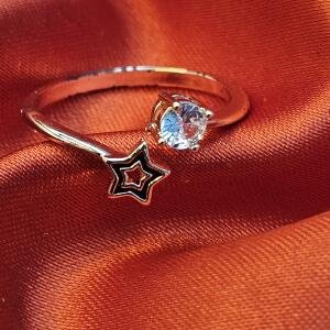 Starlit Spark Adjustable Ring