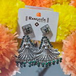 Oxidised Silver Dancing Doll Earrings