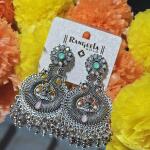 Antique Silver Peacock Earrings