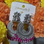 Antique Silver Dancing Couple Earrings